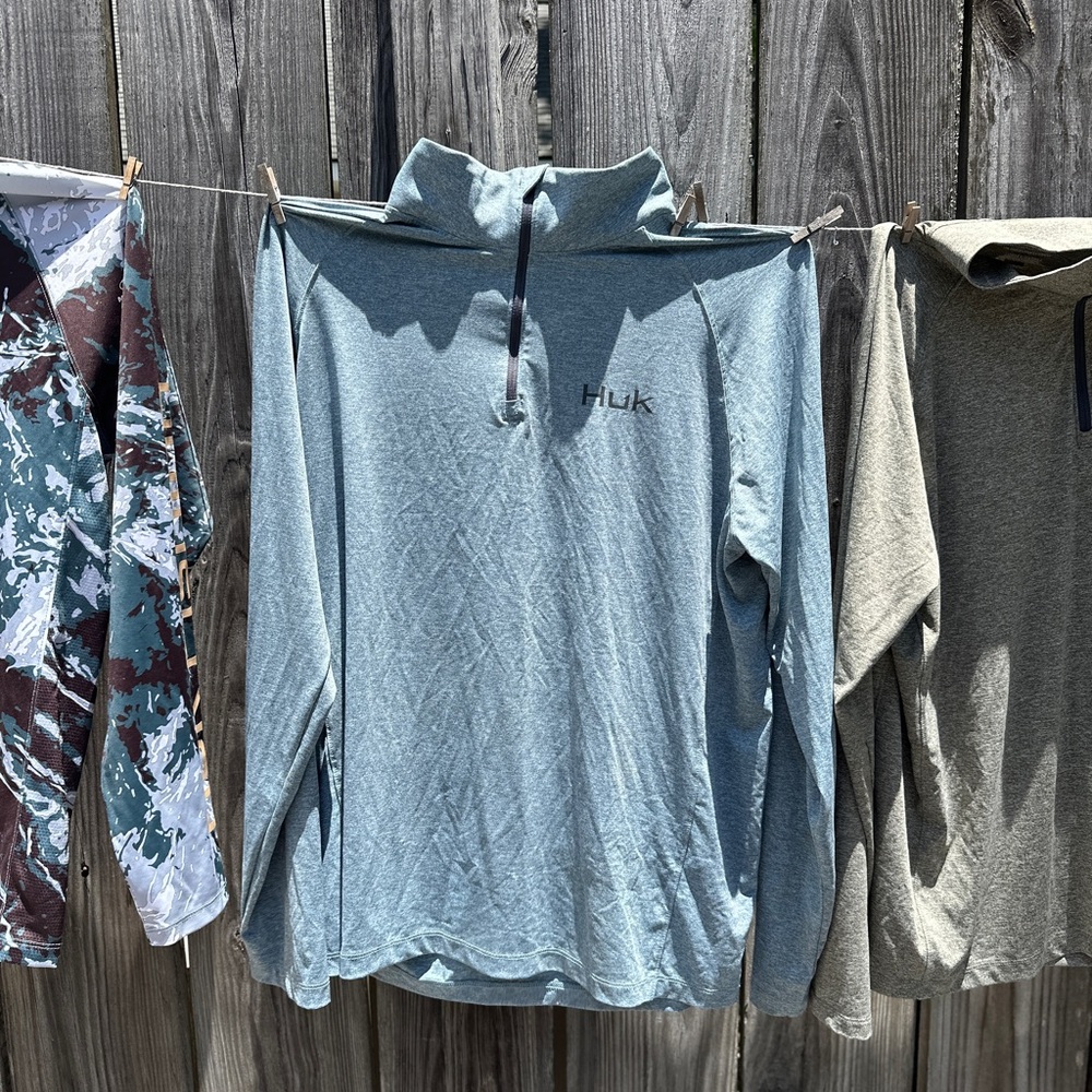 Lot of Huk Half Zips, Sunshirt, and Shorts Medium Men’s Worn Once